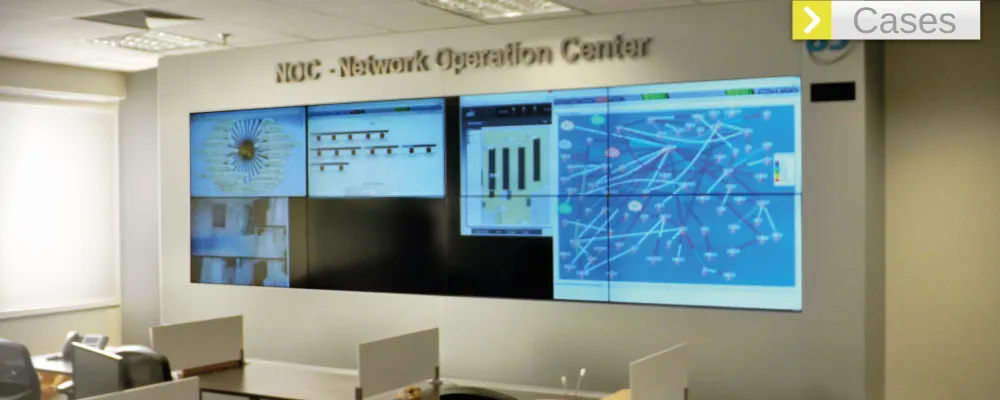 Videowall para NOC - Network Operation Center - America Net