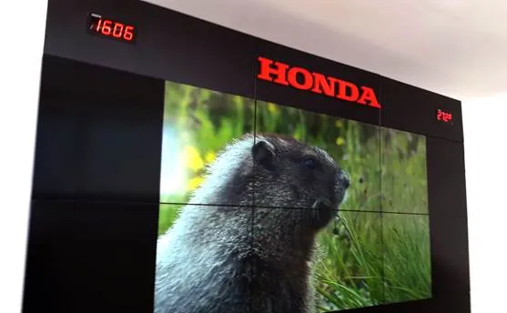 Painel videowall Honda para monitoramente de CFTV