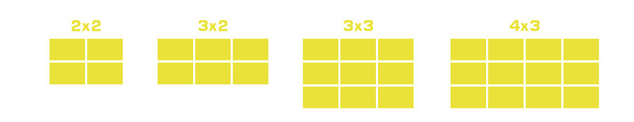 Exemplos de matrizes e arranjos de v&iacute;deo wall
